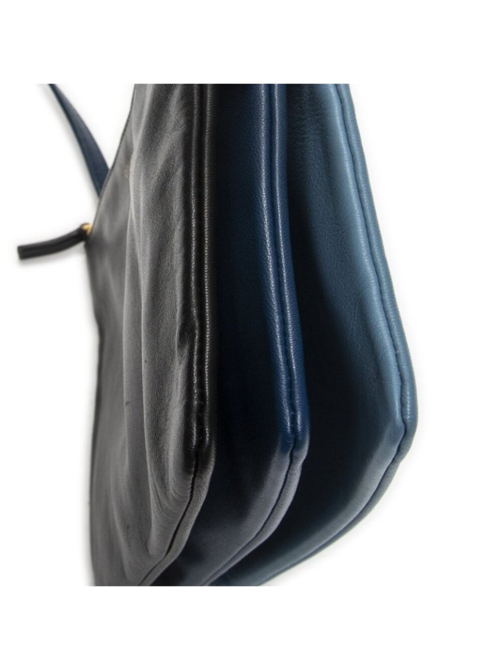 Celine Small Trio Crossbody Blue Black Calfskin Leather - Picture 8 of 11